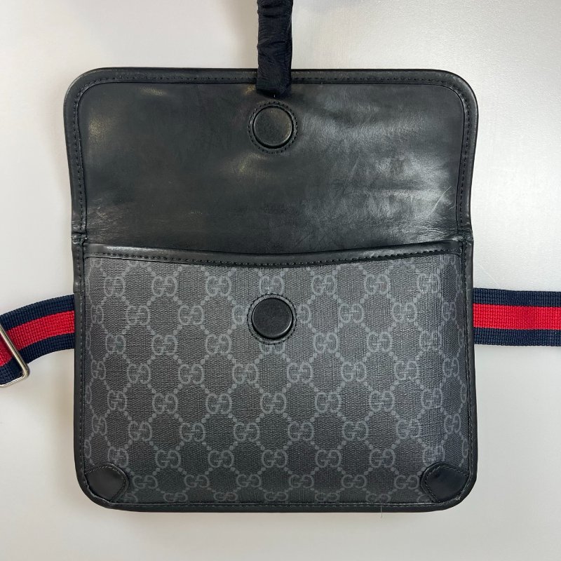 GUCCI 598113  黑老花腰包-4