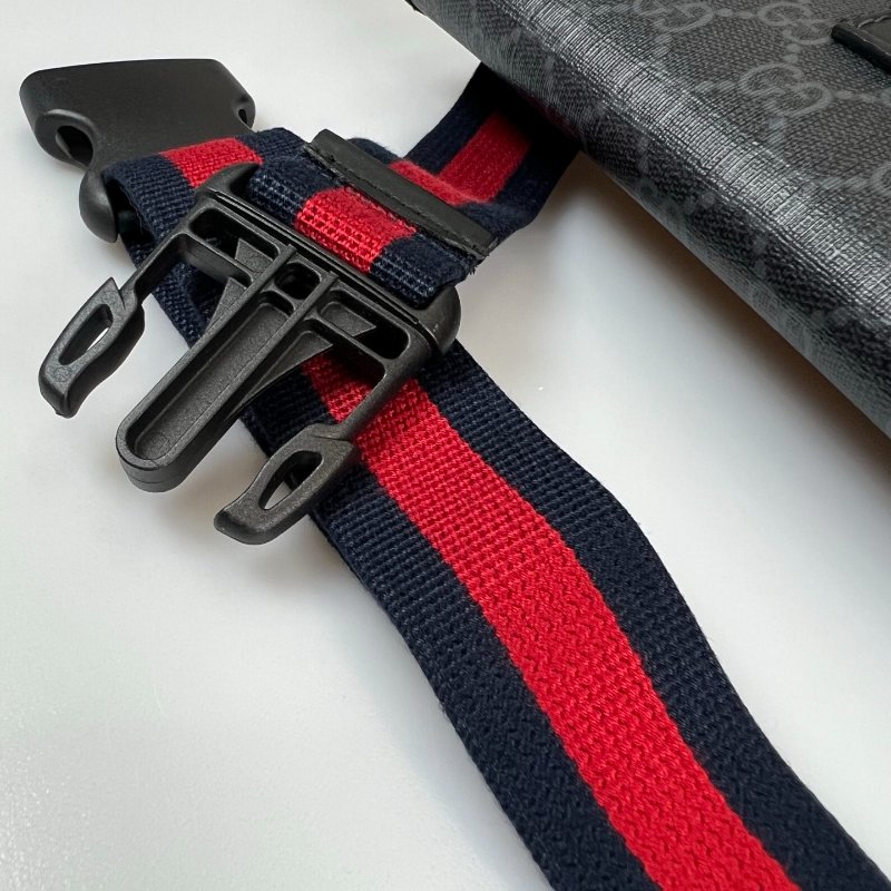 GUCCI 598113  黑老花腰包-8