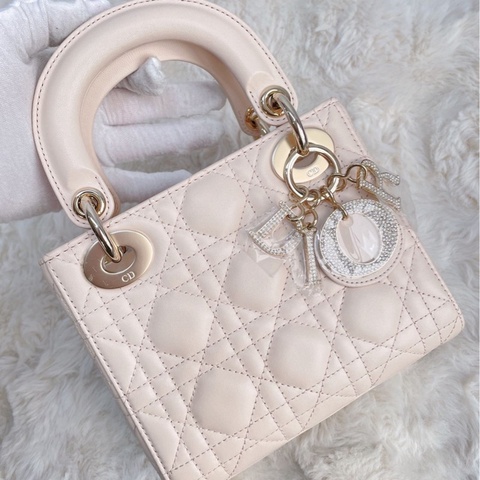 Dior 迪奧 胭脂粉鑽扣三格戴妃