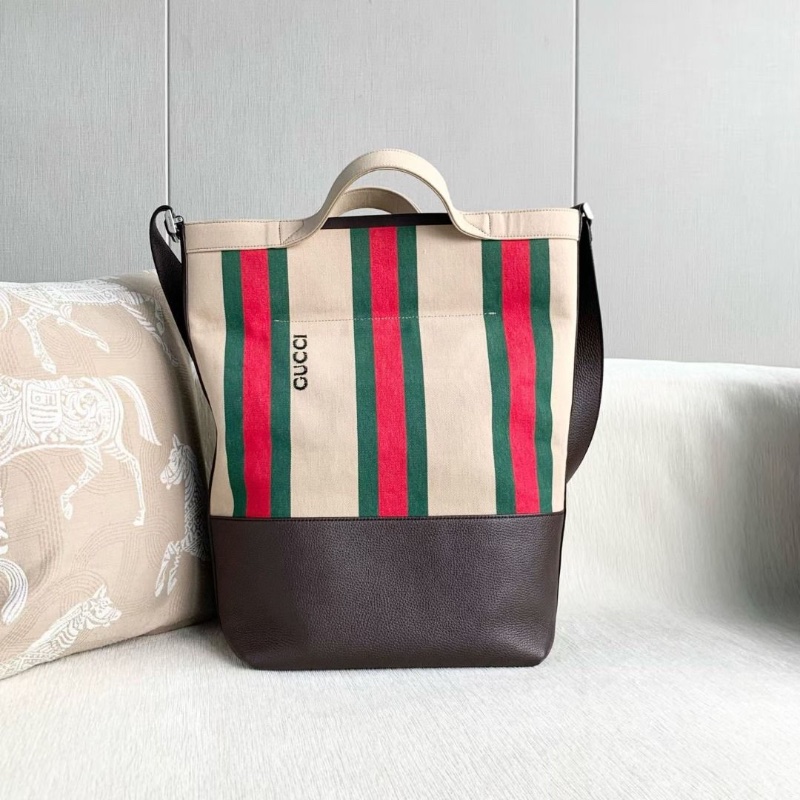 Gucci 紅綠條紋帆布tote包 黑標043 39*41*16  9新 配件塵袋-2