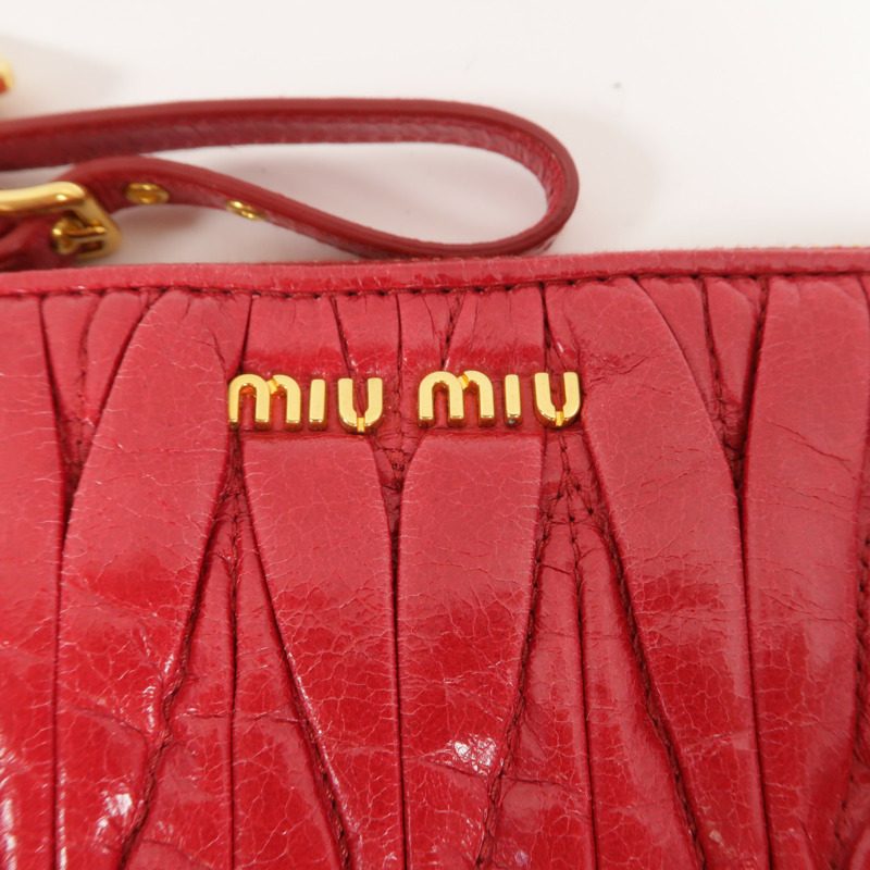 Miu Miu 牛皮皮革Pouch手拿包-8