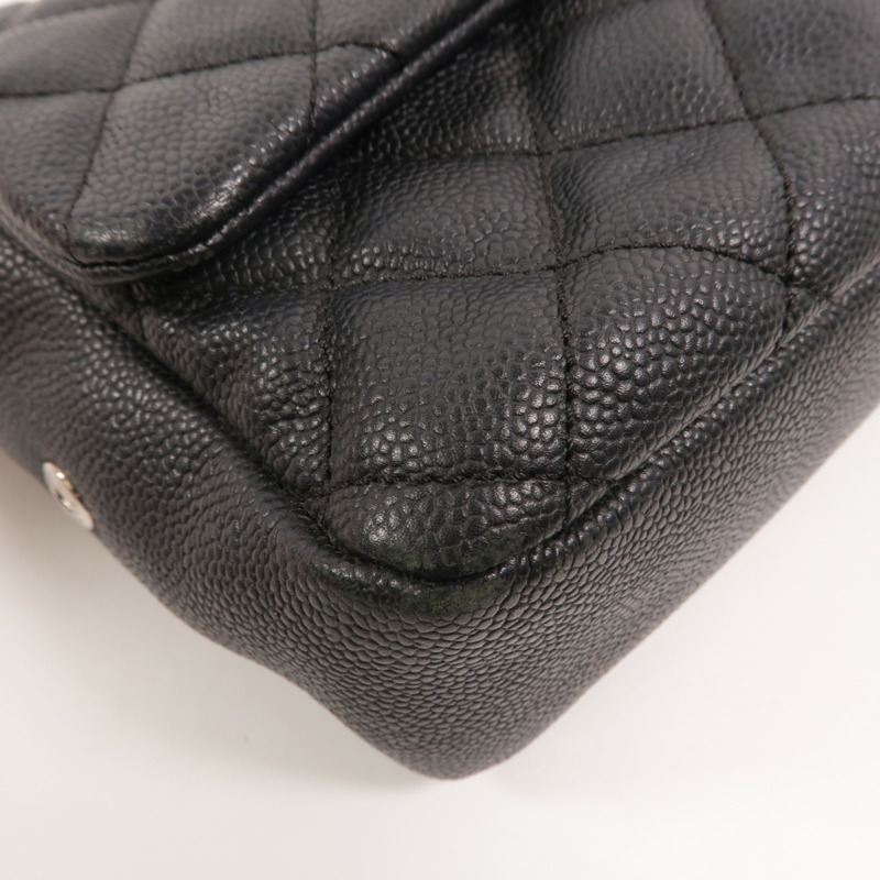 CHANEL 牛皮皮革Easy Flap Bag鏈帶肩背袋-10