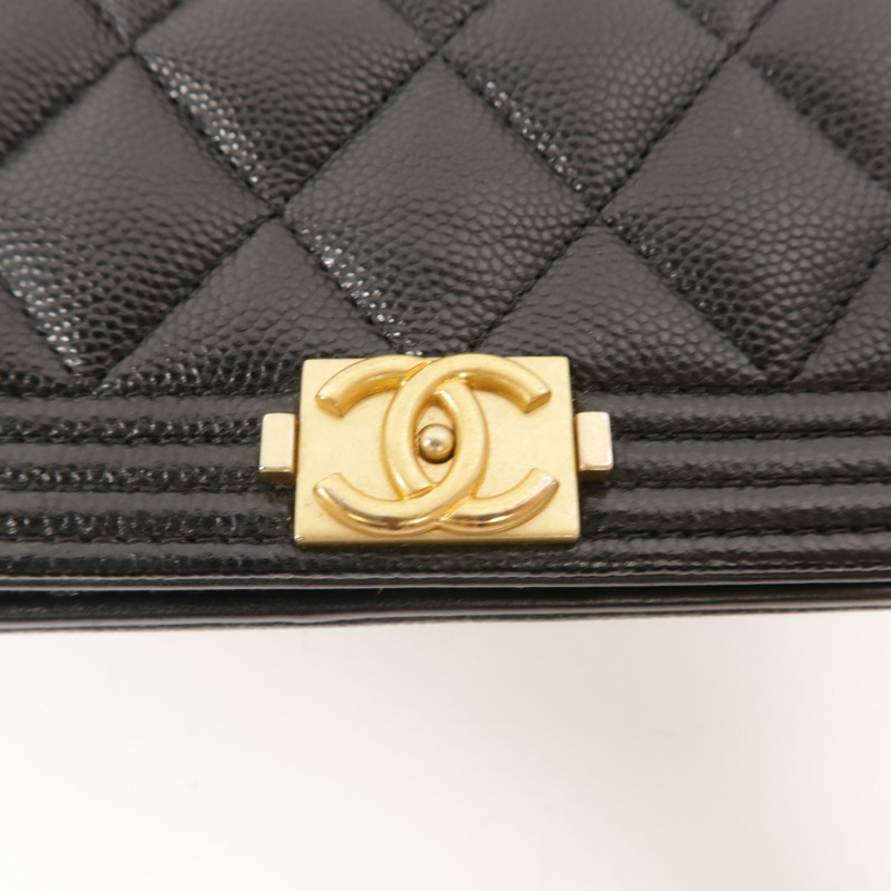 CHANEL 牛皮皮革Boy Wallet On Chain鏈帶肩背袋-8