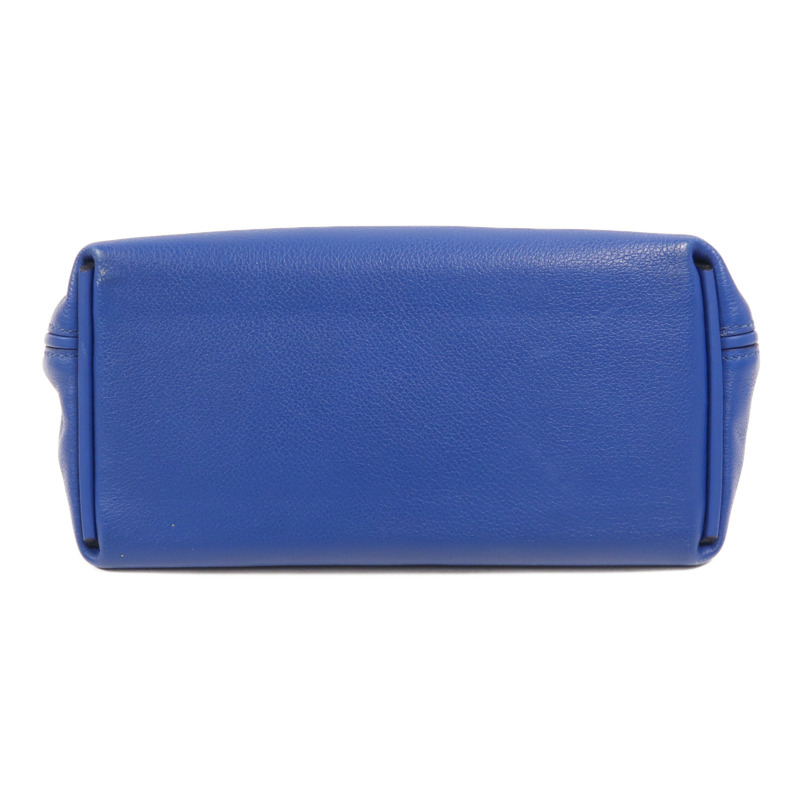 HERMES Evercolor皮革24/24 Mini手挽肩背兩用袋Bleu France-3