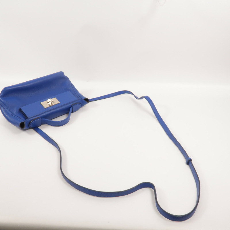 HERMES Evercolor皮革24/24 Mini手挽肩背兩用袋Bleu France-7