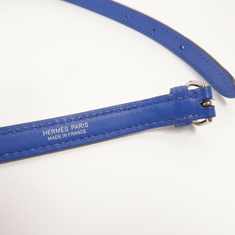 HERMES Evercolor皮革24/24 Mini手挽肩背兩用袋Bleu France-9