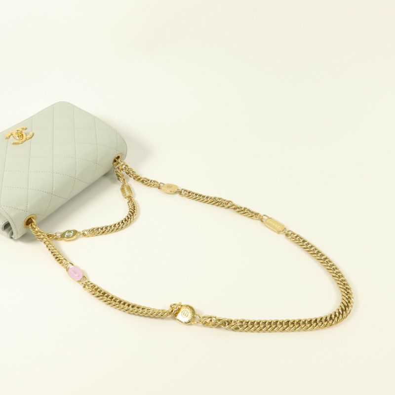 CHANEL 羊皮皮革2 Way Chain Shoulder鏈帶肩背袋-7