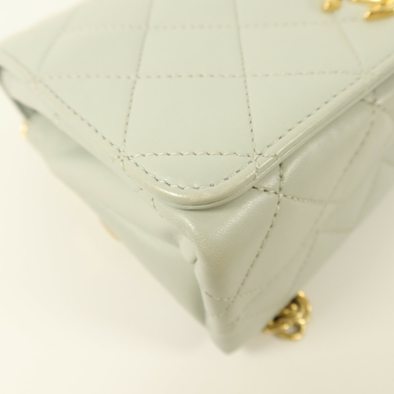 CHANEL 羊皮皮革2 Way Chain Shoulder鏈帶肩背袋-19