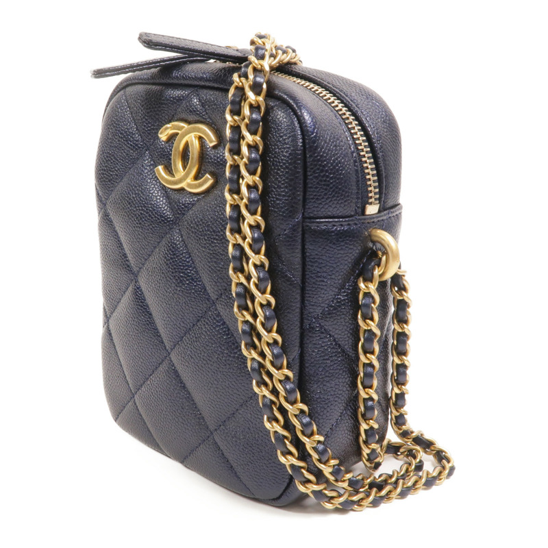 CHANEL 牛皮皮革Chain Shoulder鏈帶肩背袋-2