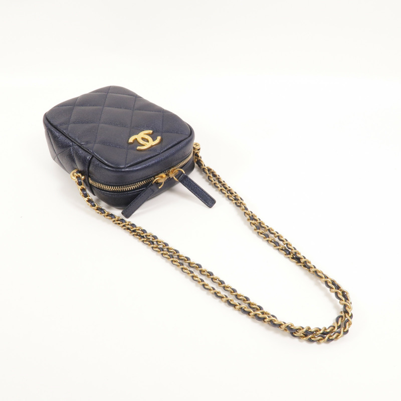 CHANEL 牛皮皮革Chain Shoulder鏈帶肩背袋-7