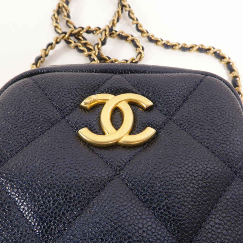 CHANEL 牛皮皮革Chain Shoulder鏈帶肩背袋-8