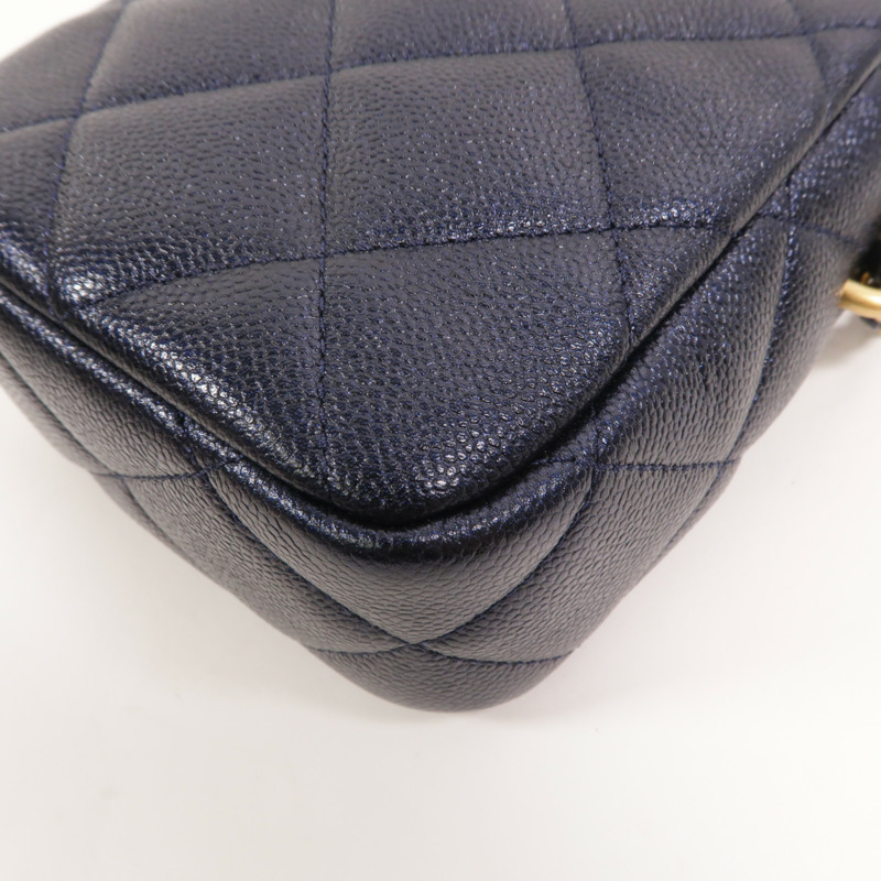 CHANEL 牛皮皮革Chain Shoulder鏈帶肩背袋-10