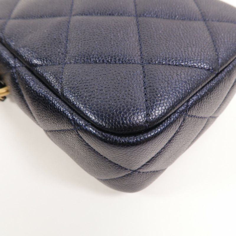 CHANEL 牛皮皮革Chain Shoulder鏈帶肩背袋-12