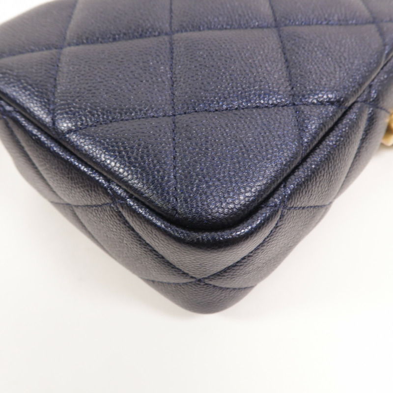 CHANEL 牛皮皮革Chain Shoulder鏈帶肩背袋-13