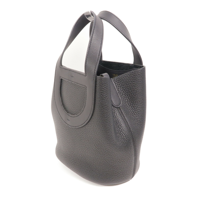 HERMES Clemence皮革In The Loop 18手挽袋Noir-2