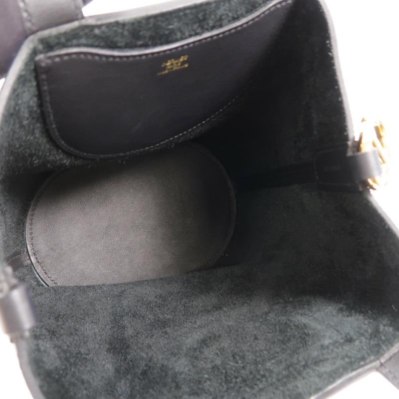 HERMES Clemence皮革In The Loop 18手挽袋Noir-4