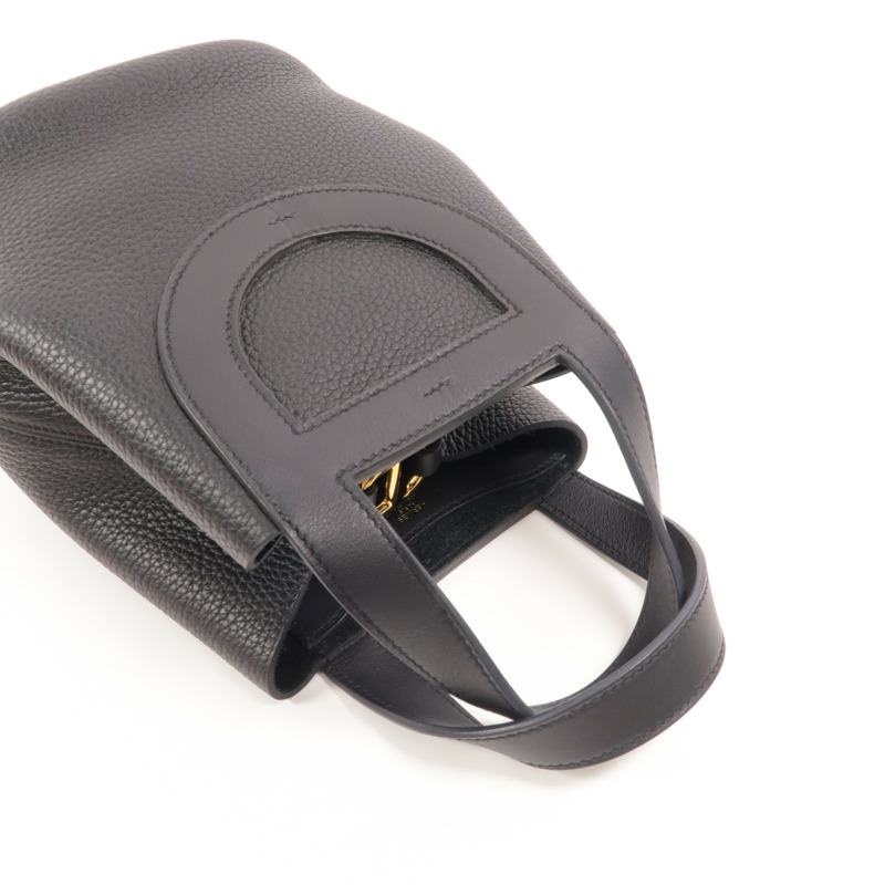 HERMES Clemence皮革In The Loop 18手挽袋Noir-7