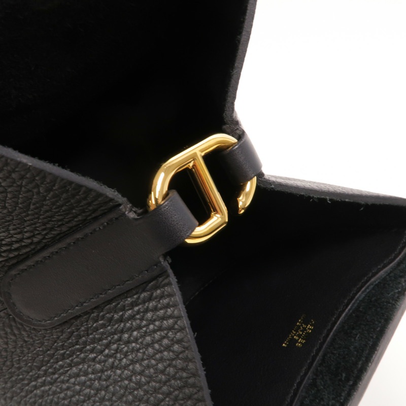 HERMES Clemence皮革In The Loop 18手挽袋Noir-8