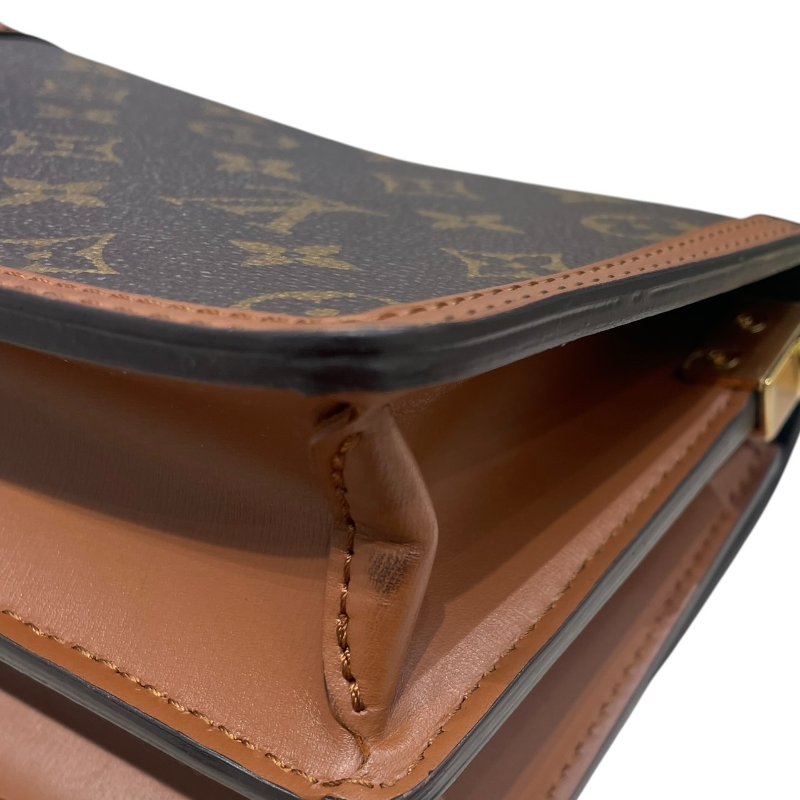 LOUIS VUITTON 路易威登 M45959 MINI DAUPHINE 達芙妮肩背包 PVC帆布 老花 棕色 金釦-9