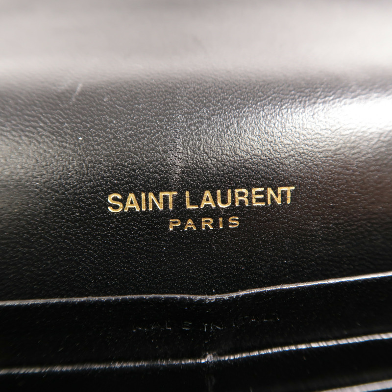 SAINT LAURENT 羊皮皮革Cassandre鏈帶肩背袋-5