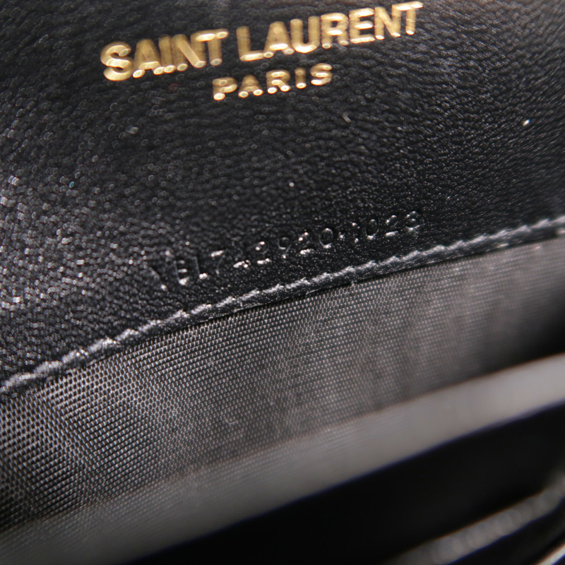 SAINT LAURENT 羊皮皮革Cassandre鏈帶肩背袋-6