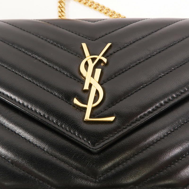 SAINT LAURENT 羊皮皮革Cassandre鏈帶肩背袋-8