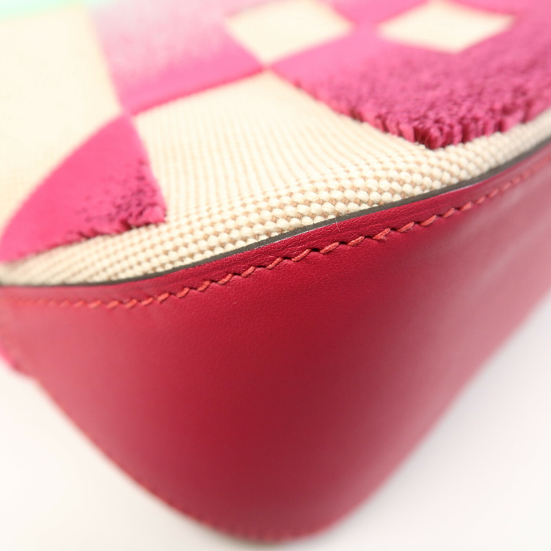 HERMES Canvas/Velvet Cabas H En Bais 27手挽肩背兩用袋-9