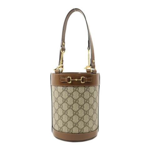 GUCCI 塗層帆布Horsebit 1955 Bucket Bag手挽袋
