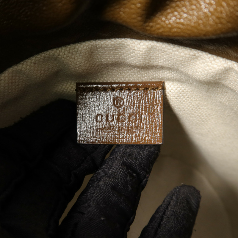 GUCCI 塗層帆布Horsebit 1955 Bucket Bag手挽袋-5