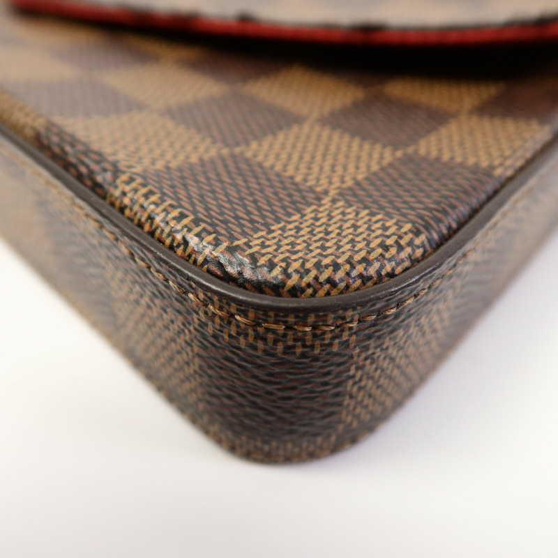 LOUIS VUITTON Damier Felice Pochette鏈帶肩背袋-12