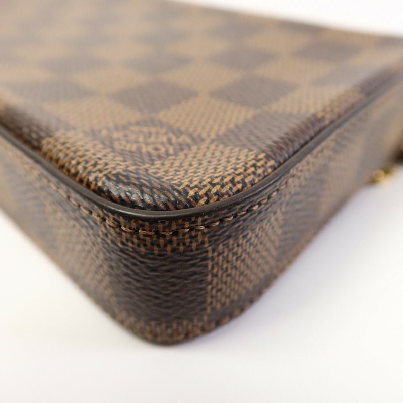 LOUIS VUITTON Damier Felice Pochette鏈帶肩背袋-14
