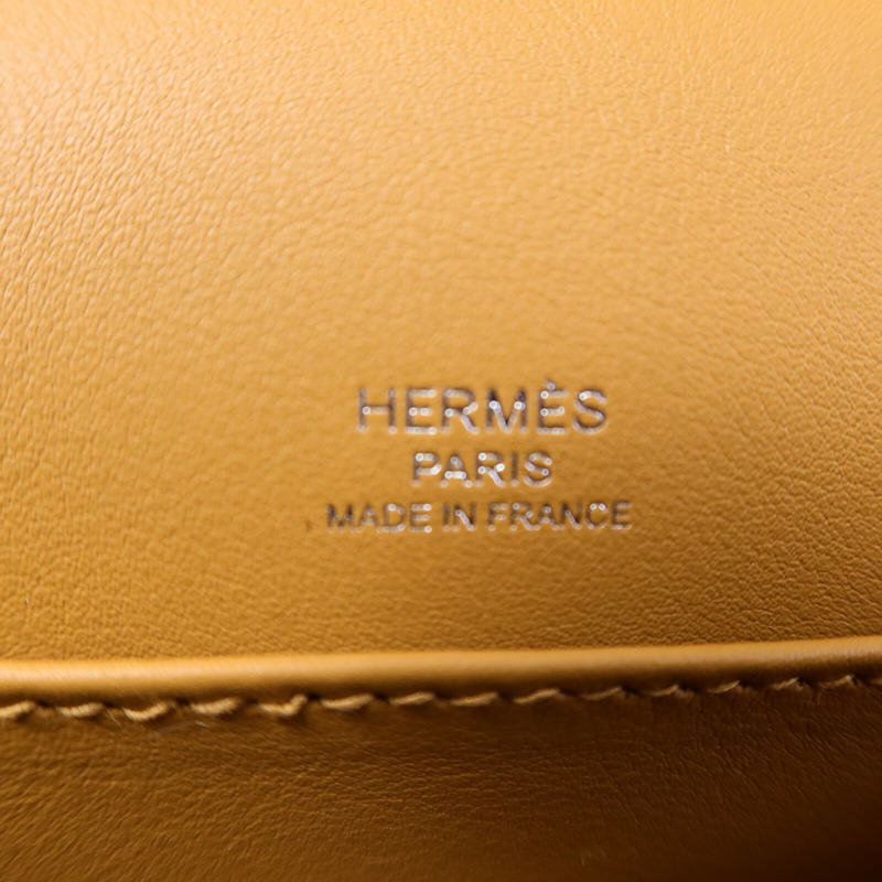 HERMES Chevre皮革Geta肩背袋Caramel-5