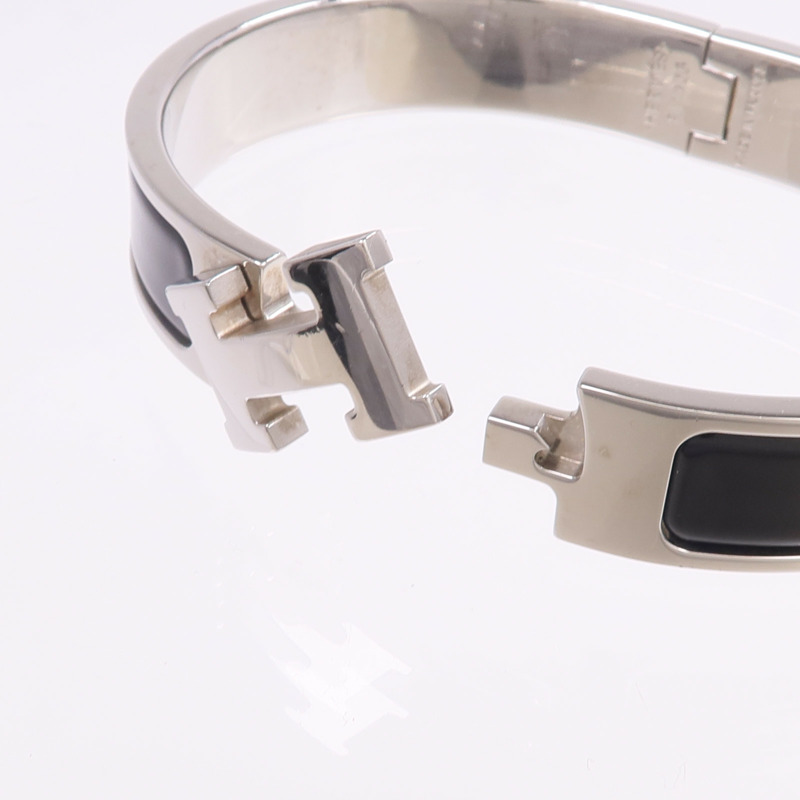 HERMES 金屬/琺瑯Clic H Bracelet手鐲-6