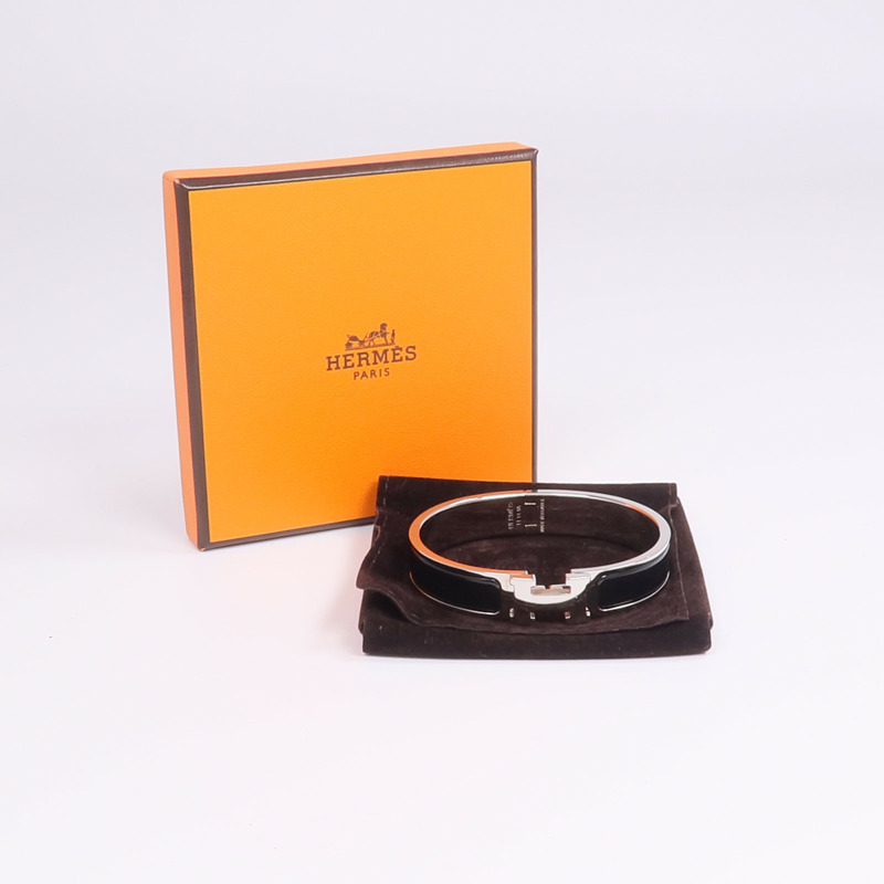 HERMES 金屬/琺瑯Clic H Bracelet手鐲-8