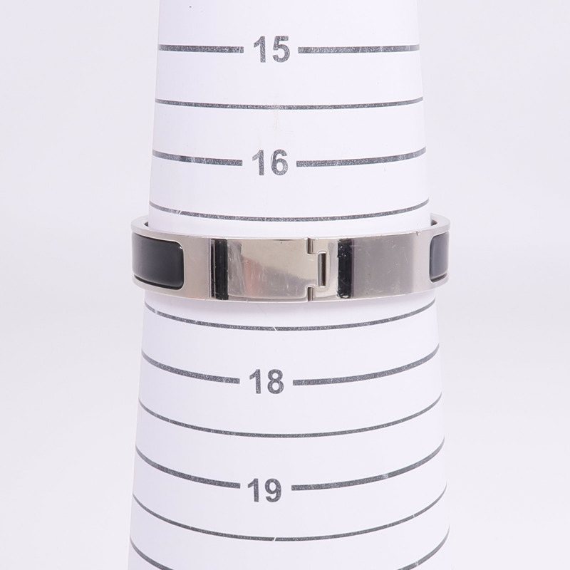 HERMES 金屬/琺瑯Clic H Bracelet手鐲-9