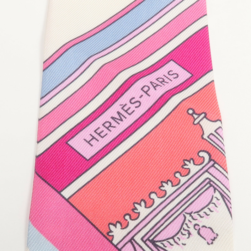HERMES 絲質Twilly絲巾-4