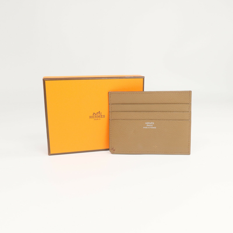 HERMES Evercolor皮革H Sellier Card Holder卡片套Alezan-16