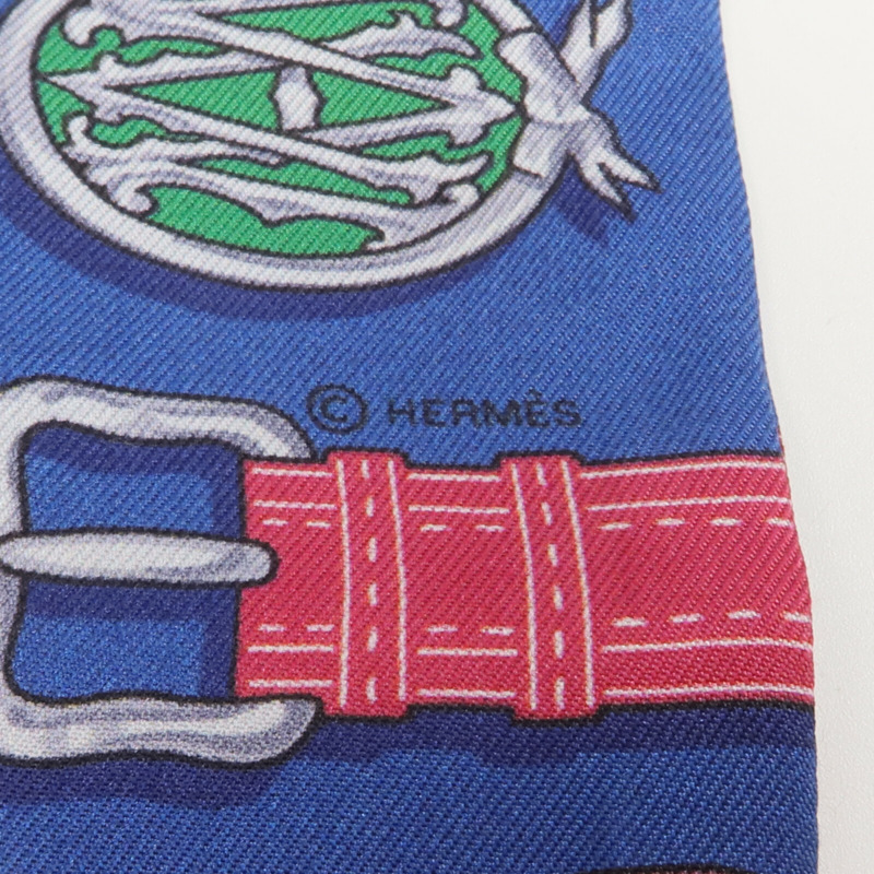 HERMES 絲質Twilly絲巾-5