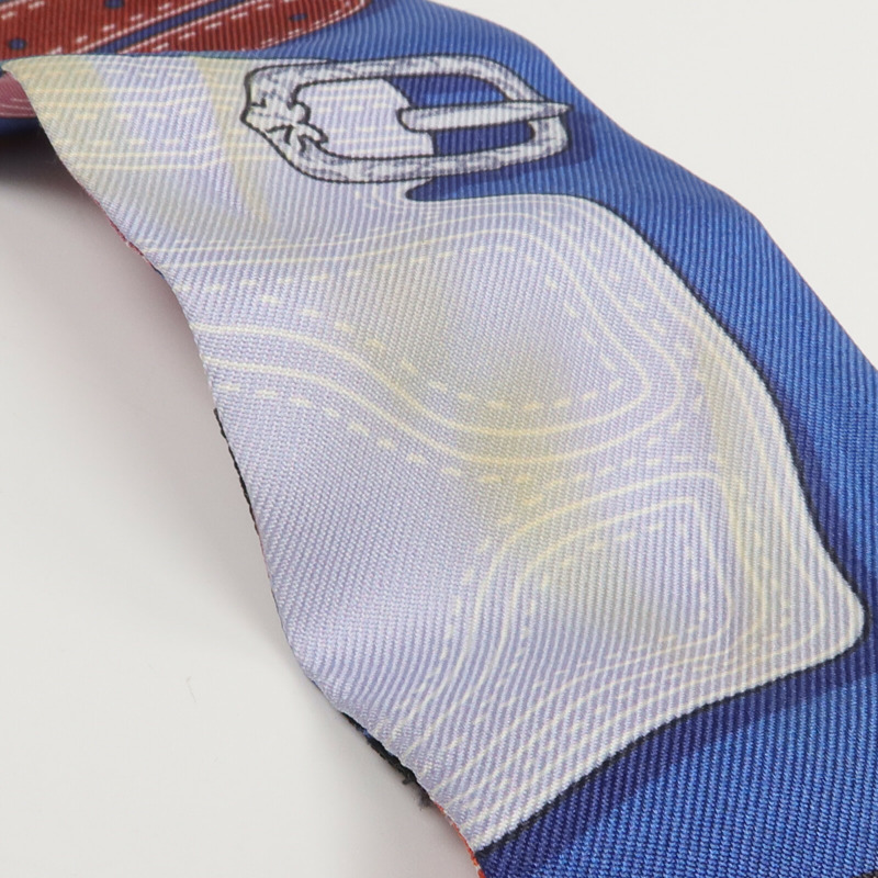 HERMES 絲質Twilly絲巾-8