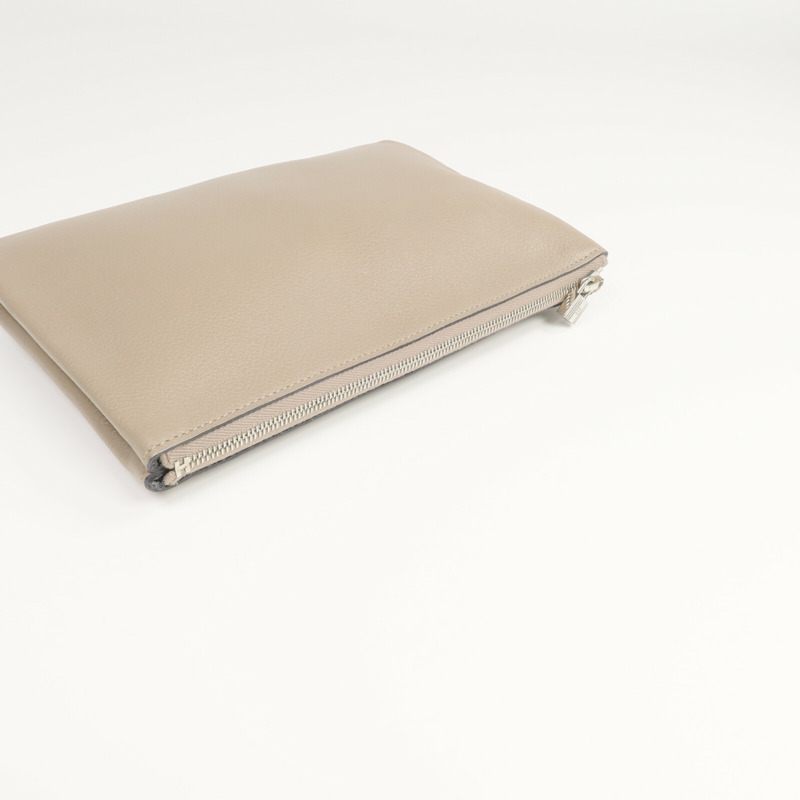 HERMES Evercolor皮革Atout 20 Pouch手拿包Gris Tourterelle-2