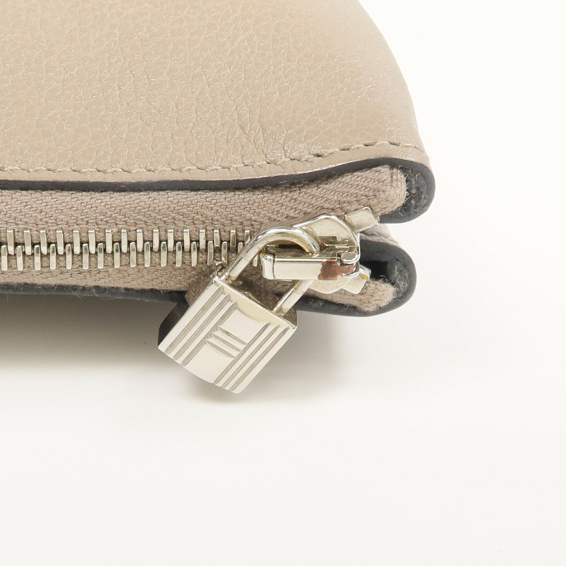 HERMES Evercolor皮革Atout 20 Pouch手拿包Gris Tourterelle-3