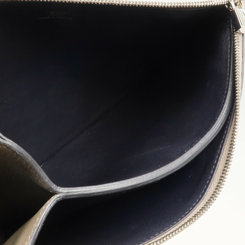 HERMES Evercolor皮革Atout 20 Pouch手拿包Gris Tourterelle-5