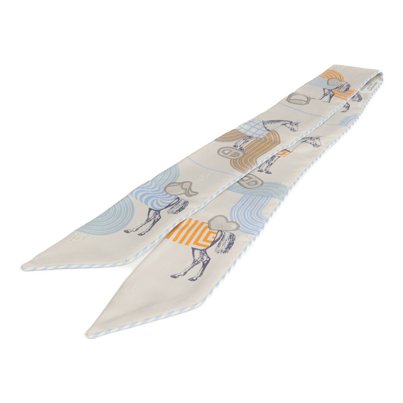 HERMES 絲質Twilly絲巾-1