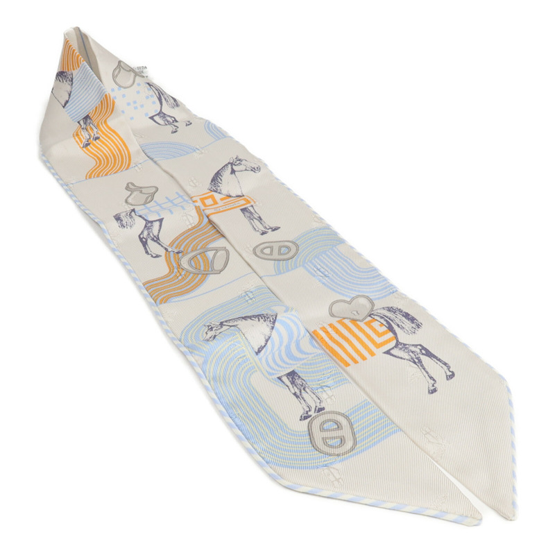 HERMES 絲質Twilly絲巾-3