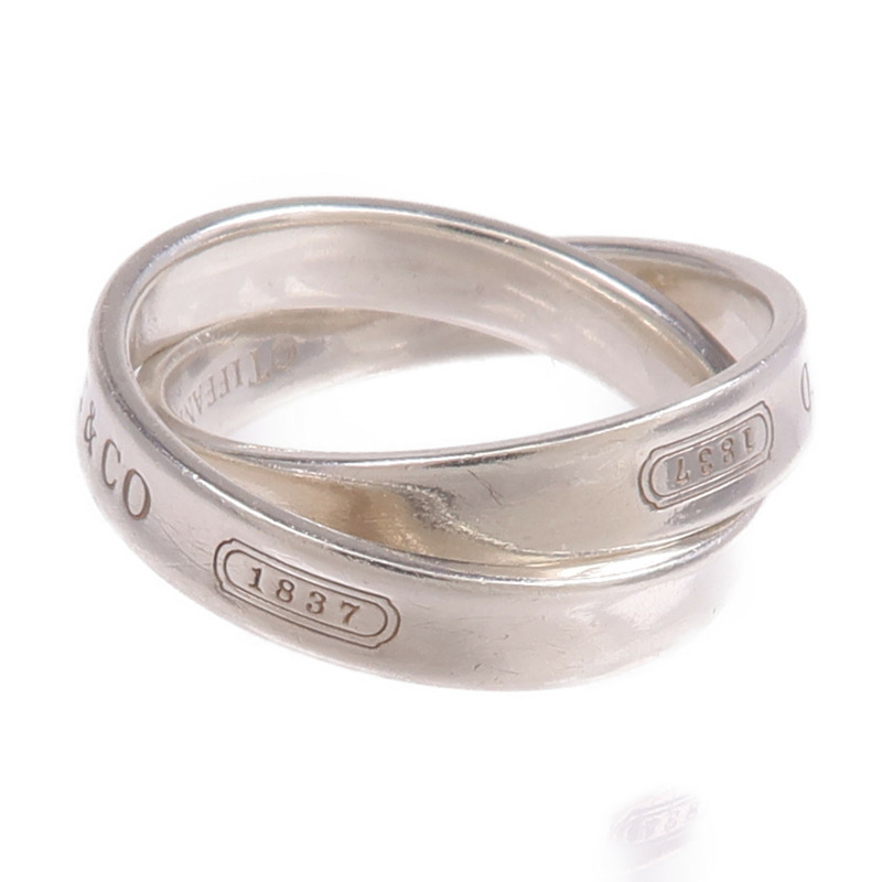 TIFFANY＆CO 925純銀1837 Double Silver Ring戒指-2