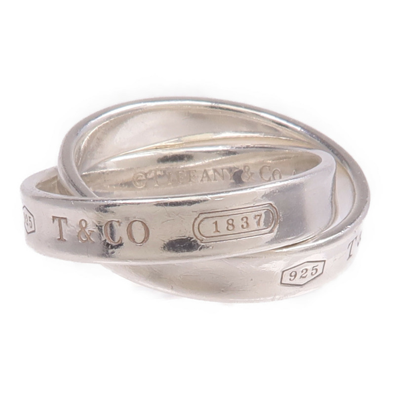 TIFFANY＆CO 925純銀1837 Double Silver Ring戒指-4