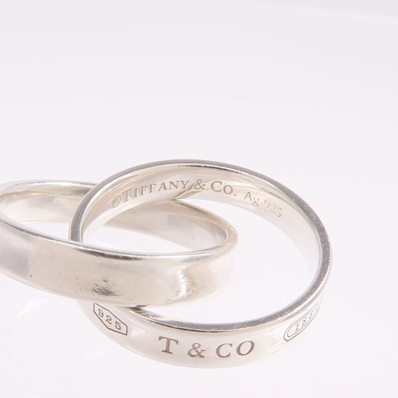TIFFANY＆CO 925純銀1837 Double Silver Ring戒指-5