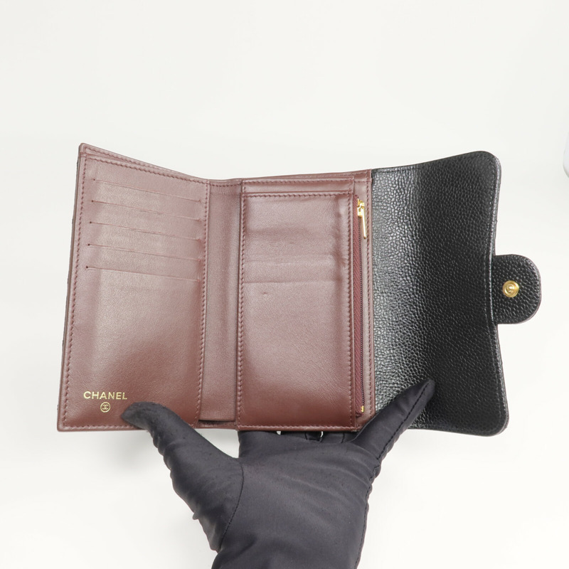 CHANEL 牛皮皮革Classic Medium Flap Wallet長錢包-11