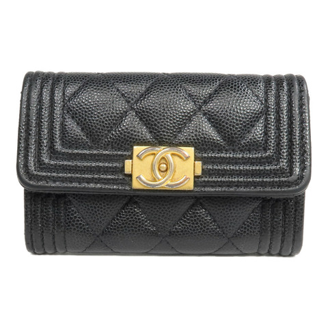 CHANEL 牛皮皮革Boy Card Case卡片套