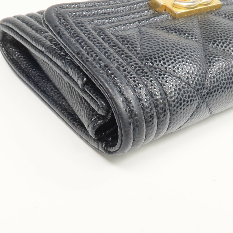CHANEL 牛皮皮革Boy Card Case卡片套-9